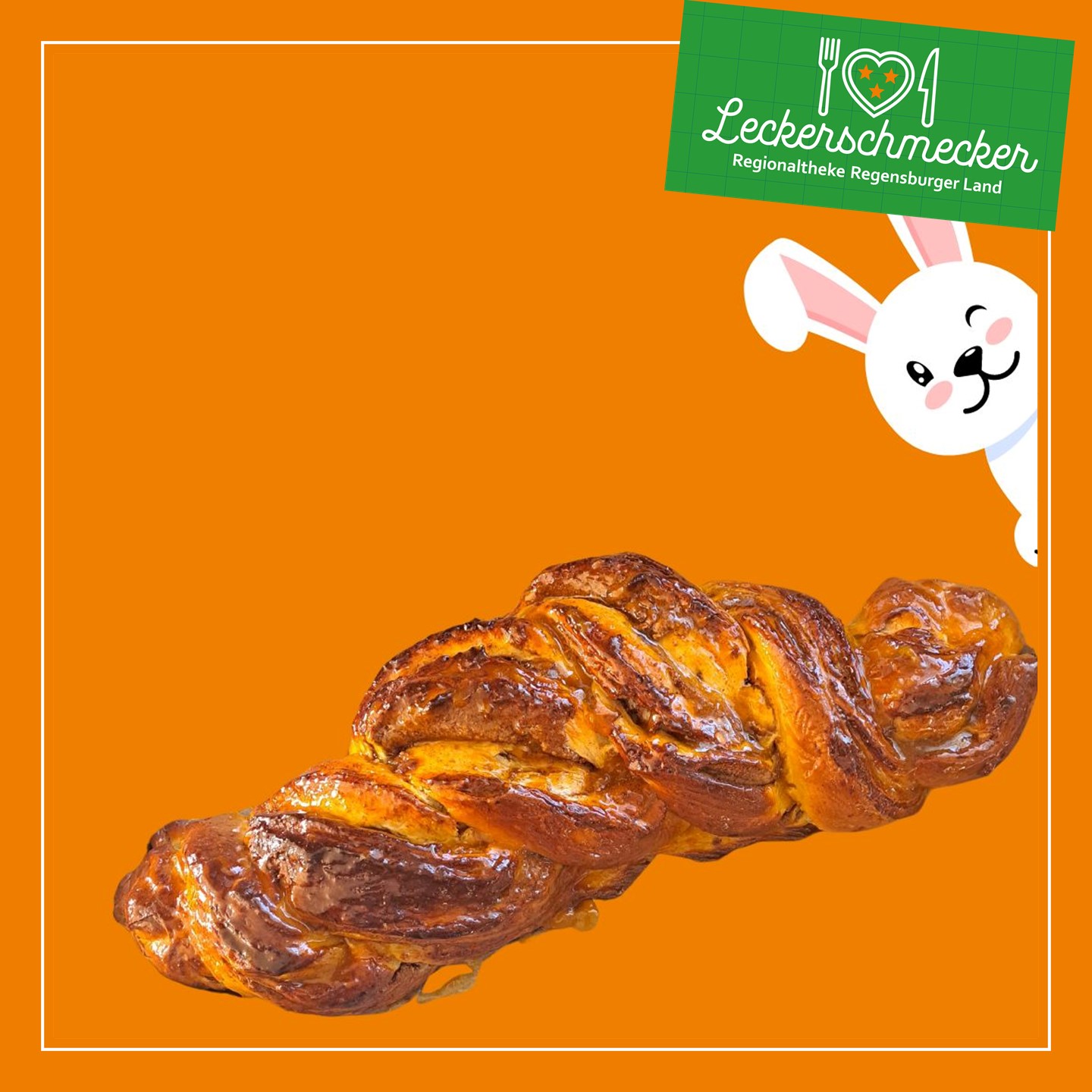 Nusszopf mit Osterhase